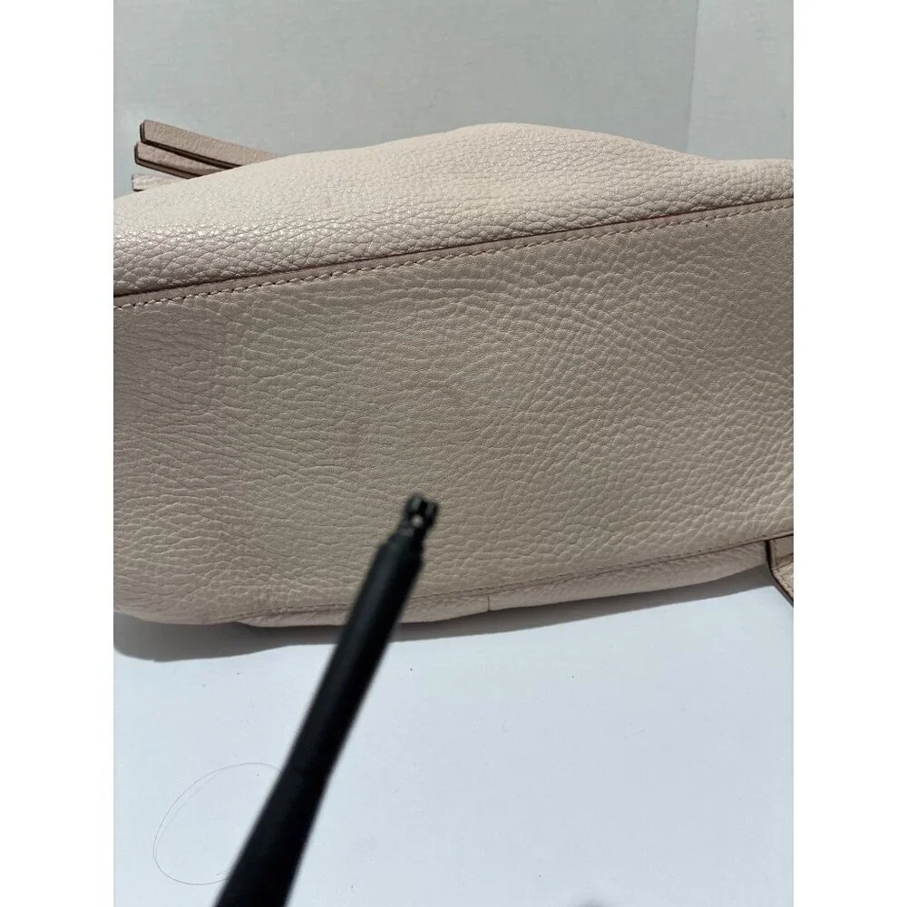 Kate Spade Pebble Leather Drawstring Flap Backpack Leather